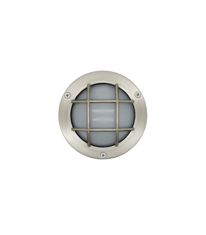 Marina Solid Brass Round 14cm Guard Circular Bulkhead Satin Nickel Finish IP64