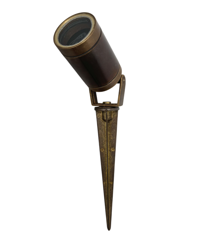 Marlinspike Solid Brass Spike Spot Light Antique Brass Finish IP64-1