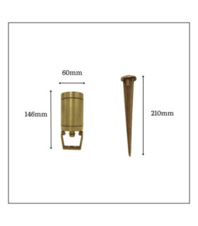 Marlinspike Solid Brass Spike Spot Light Antique Brass Finish IP64-2