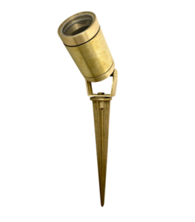 Marlinspike Solid Brass Spike Spot Light Raw Brass Finish IP64-1