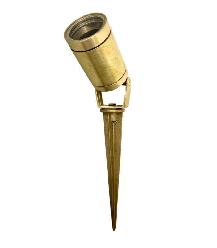 Marlinspike Solid Brass Spike Spot Light Raw Brass Finish IP64-1