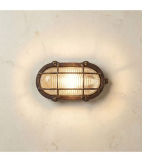 Merchant Solid Brass Oval Bulkhead Antique Brass Finish IP64-1