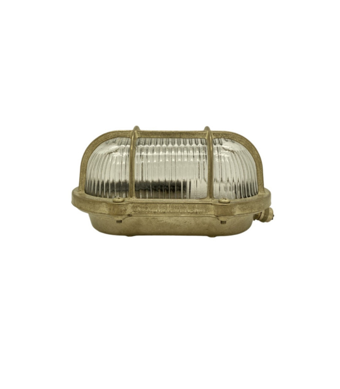 Merchant Solid Brass Oval Bulkhead Antique Brass Finish IP64-4