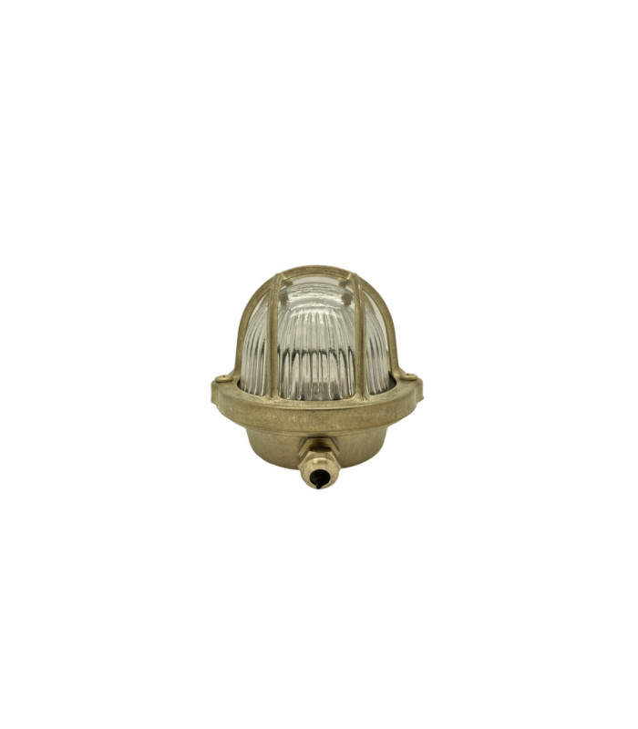 Merchant Solid Brass Oval Bulkhead Raw Brass Finish IP64-5