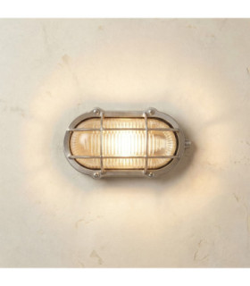 Merchant Solid Brass Oval Bulkhead Satin Nickel Finish IP64-1