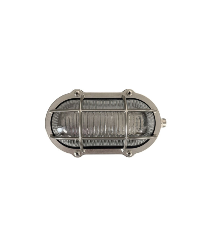 Merchant Solid Brass Oval Bulkhead Satin Nickel Finish IP64