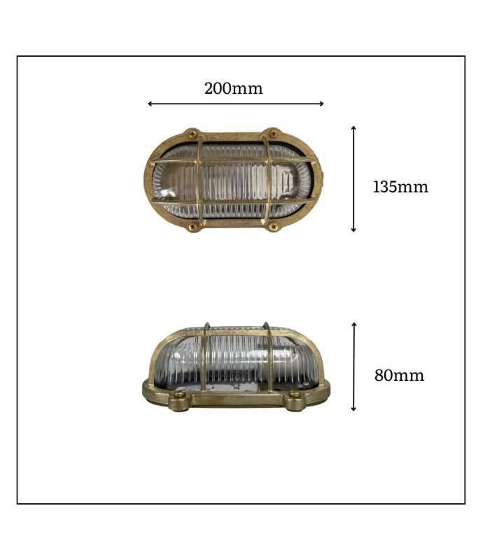 Merchant Solid Brass Oval Flush Bulkhead Satin Nickel Finish IP64-2