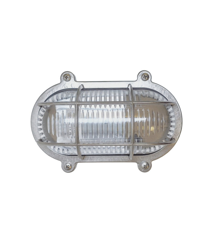 Merchant Solid Brass Oval Flush Bulkhead Satin Nickel Finish IP64-4