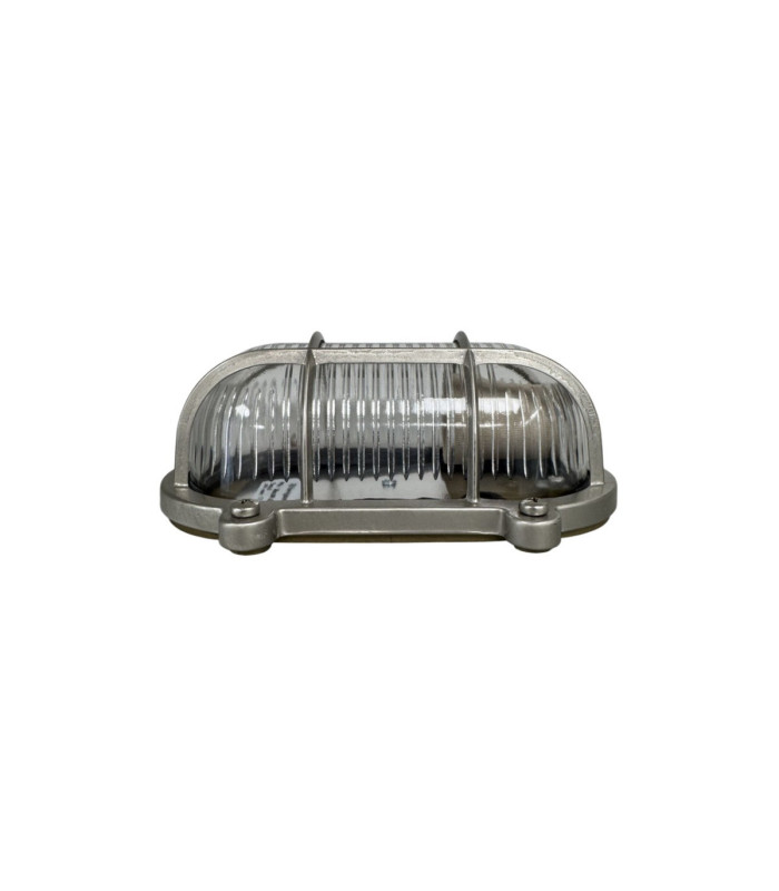 Merchant Solid Brass Oval Flush Bulkhead Satin Nickel Finish IP64-5
