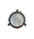 Mini Solid Brass Round 14cm Compass Bulkhead Bulkhead Antique Brass Finish IP44-7