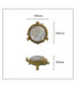 Mini Solid Brass Round 14cm Compass Bulkhead Bulkhead Raw Brass Finish IP44-3