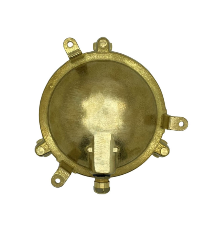 Mini Solid Brass Round 14cm Compass Bulkhead Bulkhead Satin Nickel Finish IP44-5