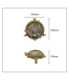 Mini Solid Brass Round 14cm Compass Guard Bulkhead Lamp Satin Nickel Finish IP44-3