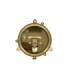 Mini Solid Brass Round 14cm Compass Guard Bulkhead Lamp Raw Brass Finish IP44