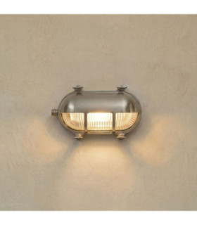 Palaemon Solid Brass Oval Bulkhead Satin Nickel Finish IP64-1