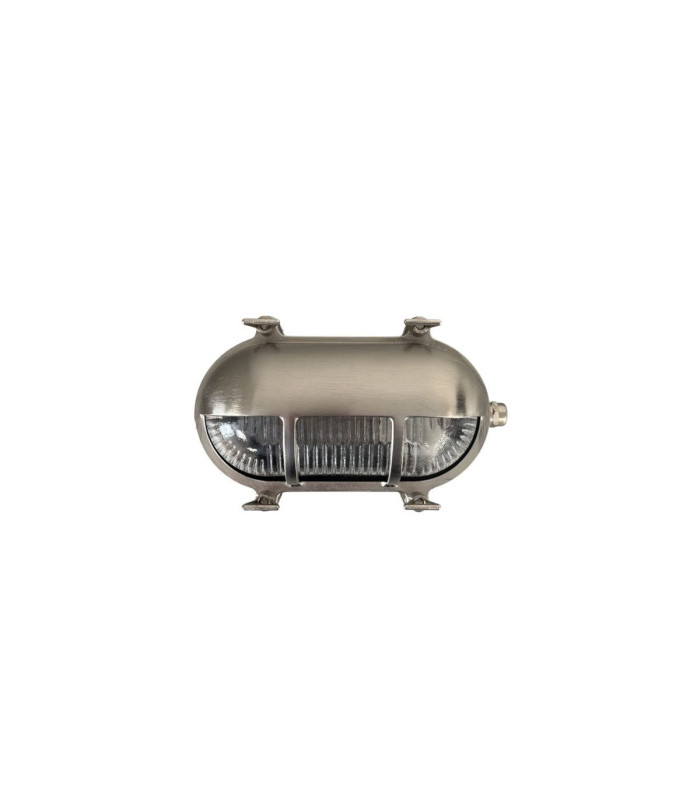 Palaemon Solid Brass Oval Bulkhead Satin Nickel Finish IP64-11