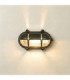 Palaemon Solid Brass Oval North Bulkhead Decorative Uplight Slits Antique Brass Finish IP64-1