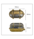 Palaemon Solid Brass Oval North Bulkhead Decorative Uplight Slits Antique Brass Finish IP64-4