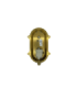 Palaemon Solid Brass Oval North Bulkhead Decorative Uplight Slits Raw Brass Finish IP64-7