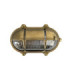 Palaemon Solid Brass Oval North Bulkhead Decorative Uplight Slits Raw Brass Finish IP64