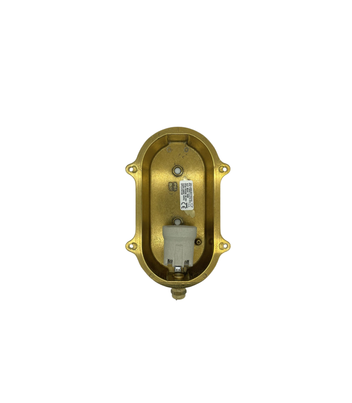 Palaemon Solid Brass Oval North Bulkhead Decorative Uplight Slits Satin Nickel Finish IP64-7