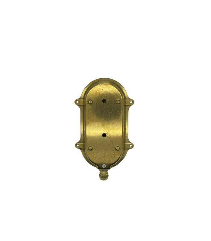 Palaemon Solid Brass Oval North Bulkhead Decorative Uplight Slits Satin Nickel Finish IP64