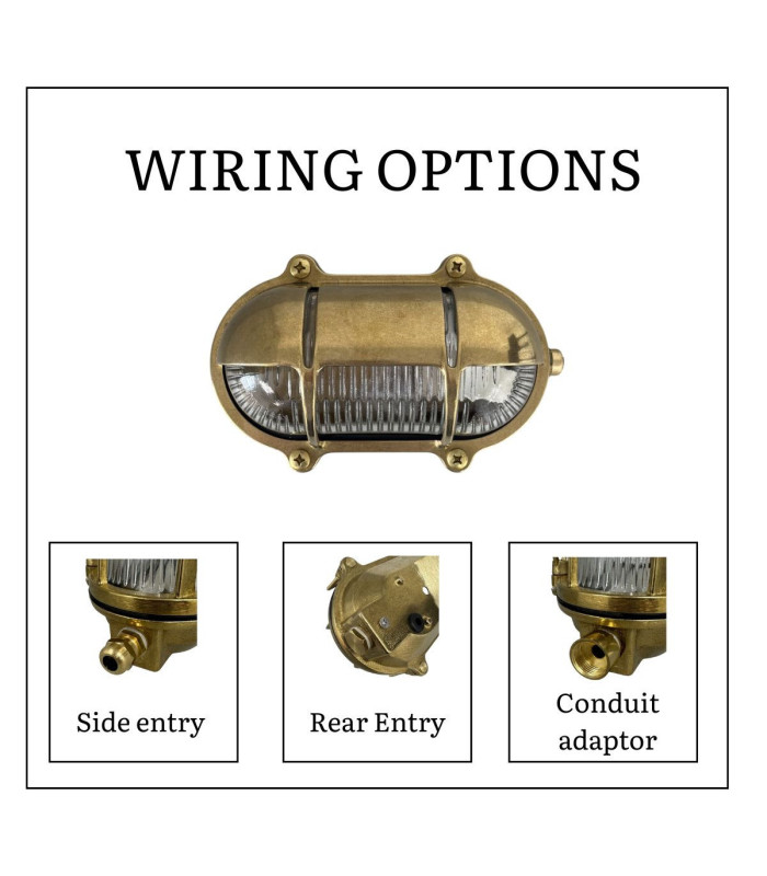 Palaemon Solid Brass Oval North Bulkhead Decorative Uplight Slits Satin Nickel Finish IP64