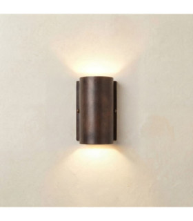 Pharos Solid Brass Compact Up and Down Wall Light Antique Brass Finish IP44-1
