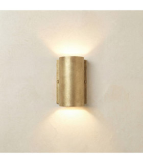 Pharos Solid Brass Compact Up and Down Wall Light Raw Brass Finish IP44-1