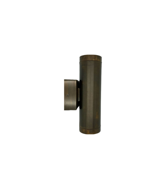 Pharos Solid Brass Up & Down Wall Light Antique Brass Finish IP64