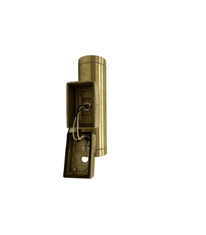 Pharos Solid Brass Up & Down Wall Light Raw Brass Finish IP64-5