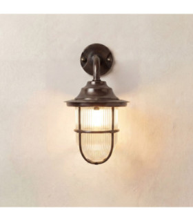 Quinn Solid Brass Guard Wall Lantern Antique Brass Finish IP64-1