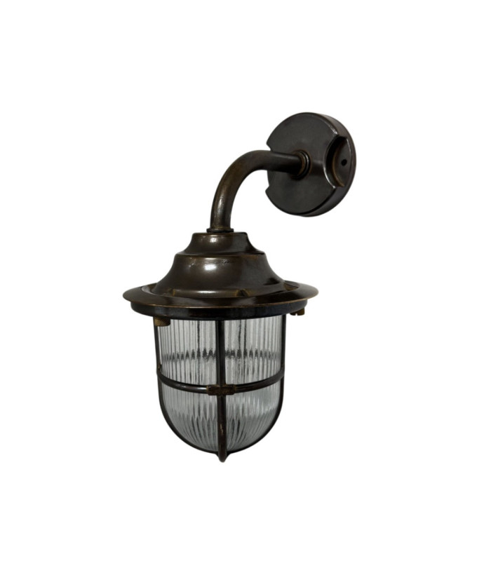 Quinn Solid Brass Guard Wall Lantern Antique Brass Finish IP64-5