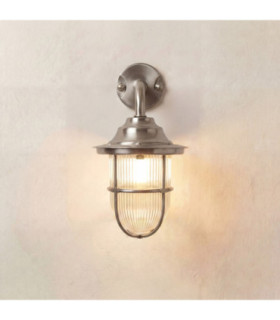 Quinn Solid Brass Guard Wall Lantern Satin Nickel Finish IP64-1