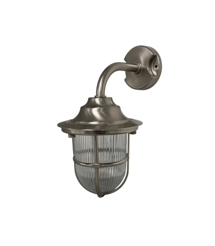 Quinn Solid Brass Guard Wall Lantern Satin Nickel Finish IP64-5