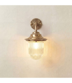 Quinn Solid Brass Wall Lantern Raw Brass Finish IP64-1