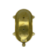 Small Solid Brass Oval Siren Bulkhead without Grill Satin Nickel Finish IP64-8