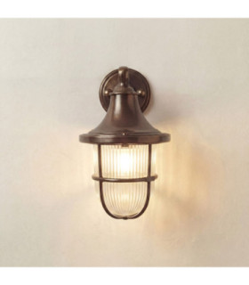 Tiller Solid Brass Wall Lantern Antique Brass Finish IP64-1