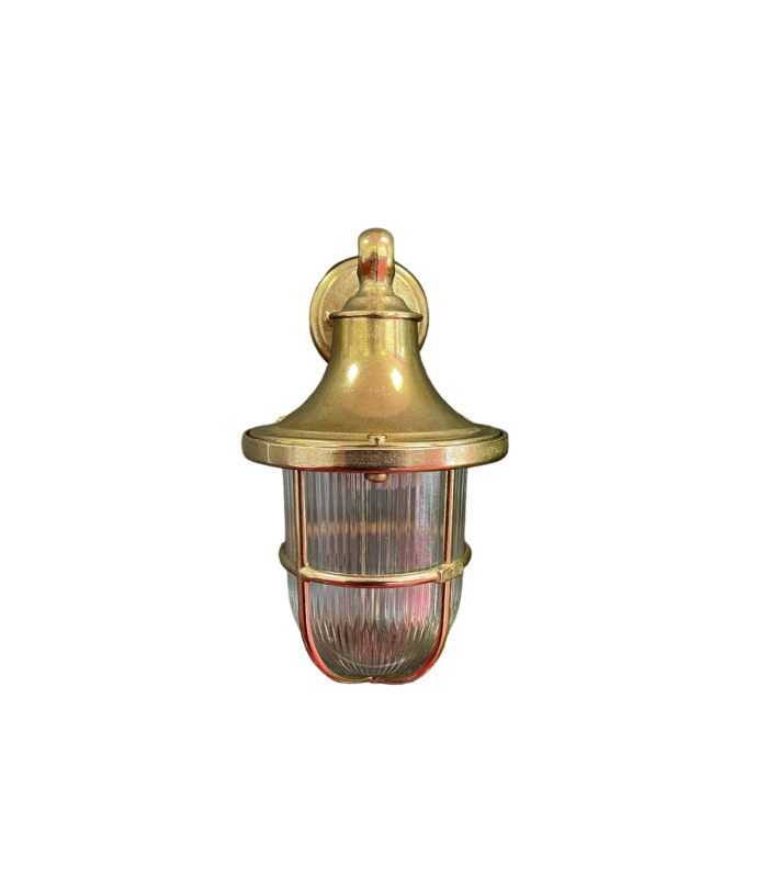 Tiller Solid Brass Wall Lantern Satin Nickel Finish IP64-4