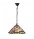 1 Light Medium Ceiling Pendant Dark Bronze, Tiffany glass, E27 - 1