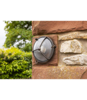 Trident Solid Brass Porthole Circular Bulkhead Lamp Satin Nickel Finish IP64-2
