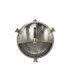 Trident Solid Brass Shield Porthole Circular Shield BulkheadLamp Satin Nickel Finish IP64