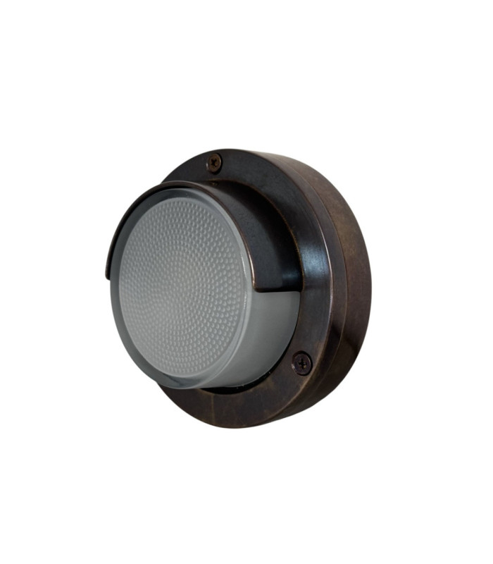 Walkway Solid Brass Circular 14cm Light Antique Brass Finish IP65-4