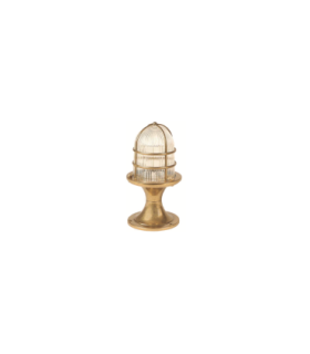 Wellington Solid Brass Pedestal Grand Post Lantern Raw Brass Finish IP54-1