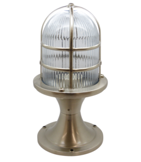 Wellington Solid Brass Pedestal Grand Post Lantern Satin Nickel Finish IP54-1