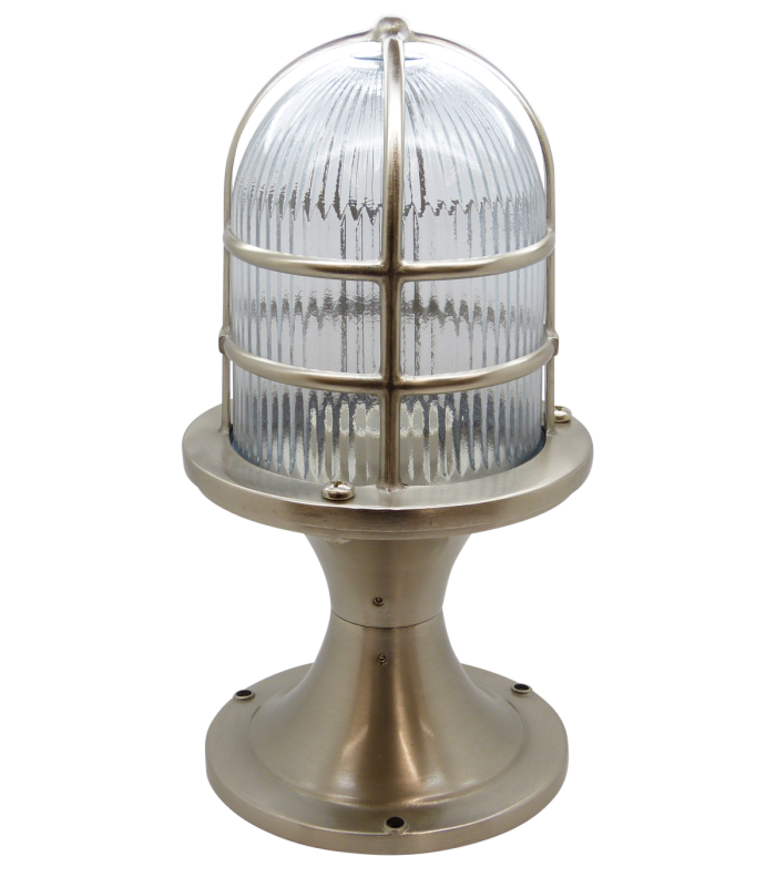 Wellington Solid Brass Pedestal Grand Post Lantern Satin Nickel Finish IP54-1