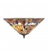 2 Light Medium Ceiling Flush Light Dark Bronze, Tiffany Glass, E27 - 1