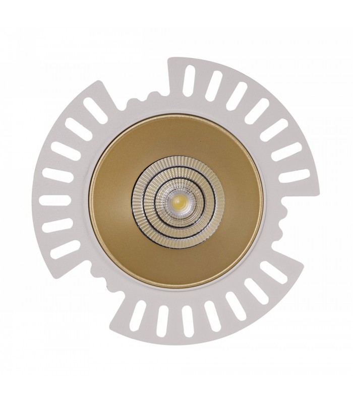 LED Recessed Downlight, Gold Trimless, 25 deg. Beam Angle, 840lm, 5000K, IP20, DRIVER NOT INC. - 8