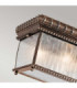 Venetian Rain 2 Light Outdoor Flush Mount Ceiling Light Brushed Bronze IP44 E14-3