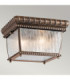 Venetian Rain 2 Light Outdoor Flush Mount Ceiling Light Brushed Bronze IP44 E14-4